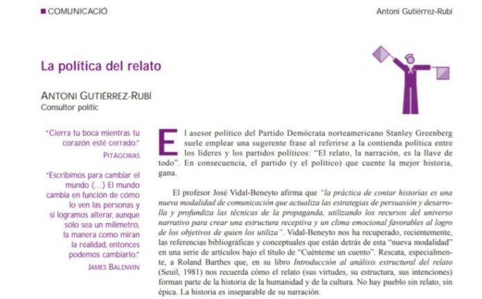 La política del relato