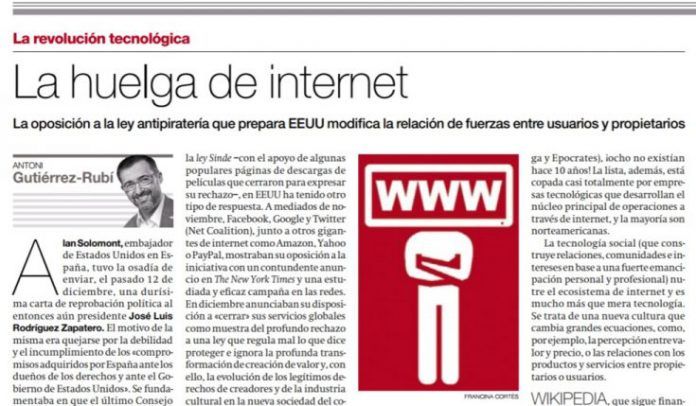 La huelga de internet